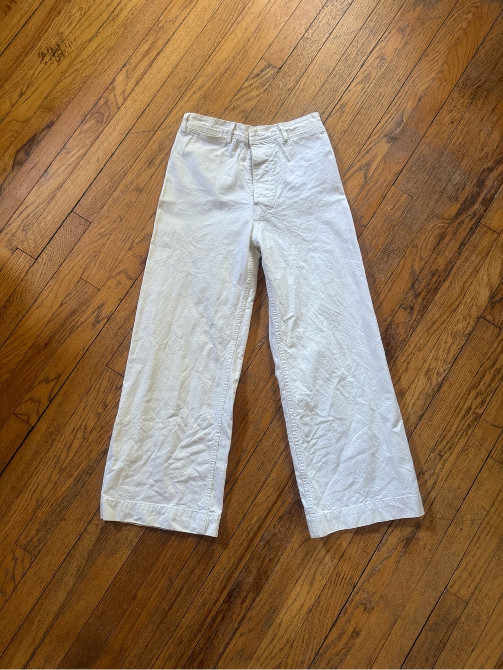 Jesse Kamm White Cotton Pants